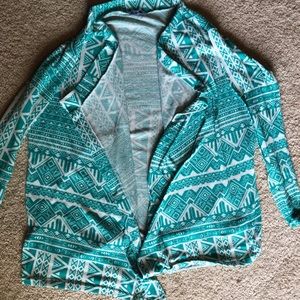 Blue and White Cardigan